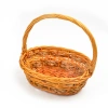 Wholesale rattan woven gift fruit baskets, supermarket gifts, plastic willow woven baskets, dance small baskets, oversized hand-carry storage Specification image